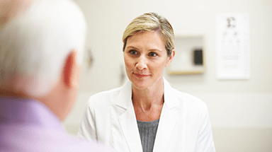 elderly patient in doctor visit