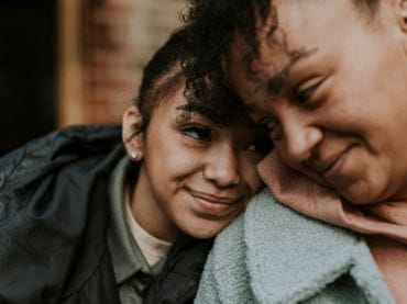 Mom and teen daughter