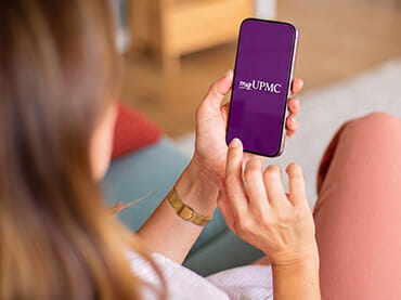 Woman looking at her cell phone