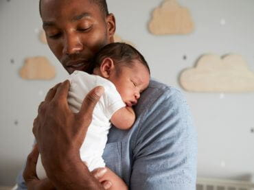 Newborn at the doctor's receiving a check-up.