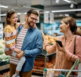 Family grocery shopping