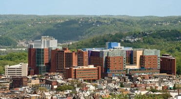 UPMC Children's Hospital of Pittsburgh aeriel building view