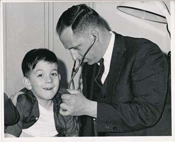 Dr. Vincent Albo and patient, 1950's