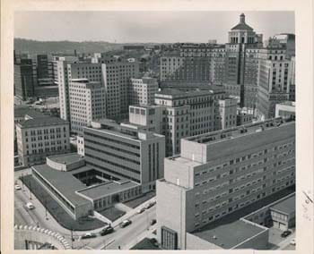 Aerial view of Children's Hospital of Pittsburgh, 1959