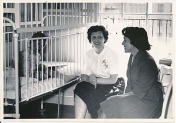Trustee visiting patient, 1965