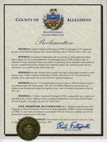 County of Allegheny,  Rich Fitzgerald, County Executive historical document