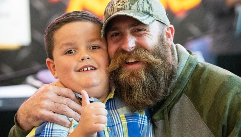 Brett Keisel at UPMC Children's Hospital of Pittsburgh