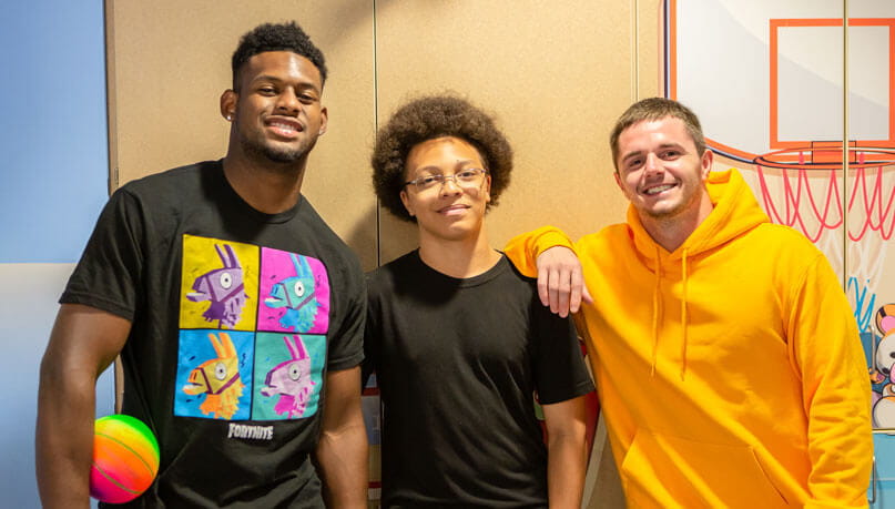 Ryan Switzer and JuJu Smith Schuster | Pittsburgh Steelers | UPMC Children's Hospital of Pittsburgh