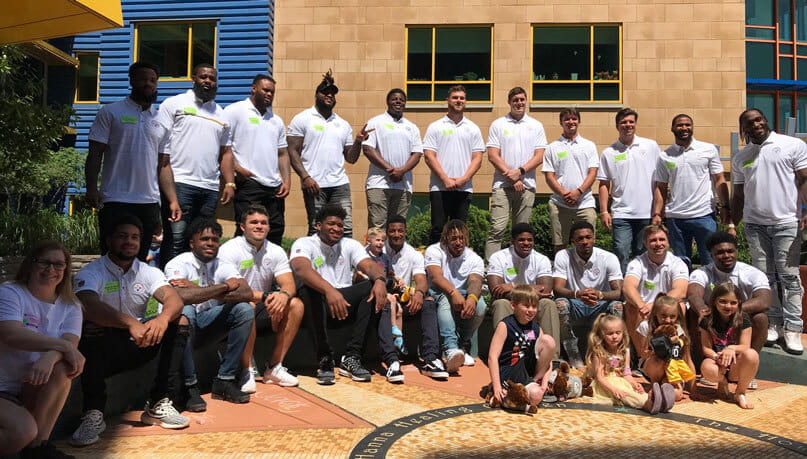 Pittsburgh Steelers rookies visit UPMC Children's Hospital of Pittsburgh