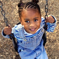 Sickle Cell Preschoolers girl swing