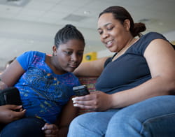 Survivorship Clinic Passport for Care mother daughter