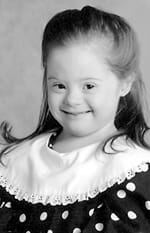 Girl with Down syndrome