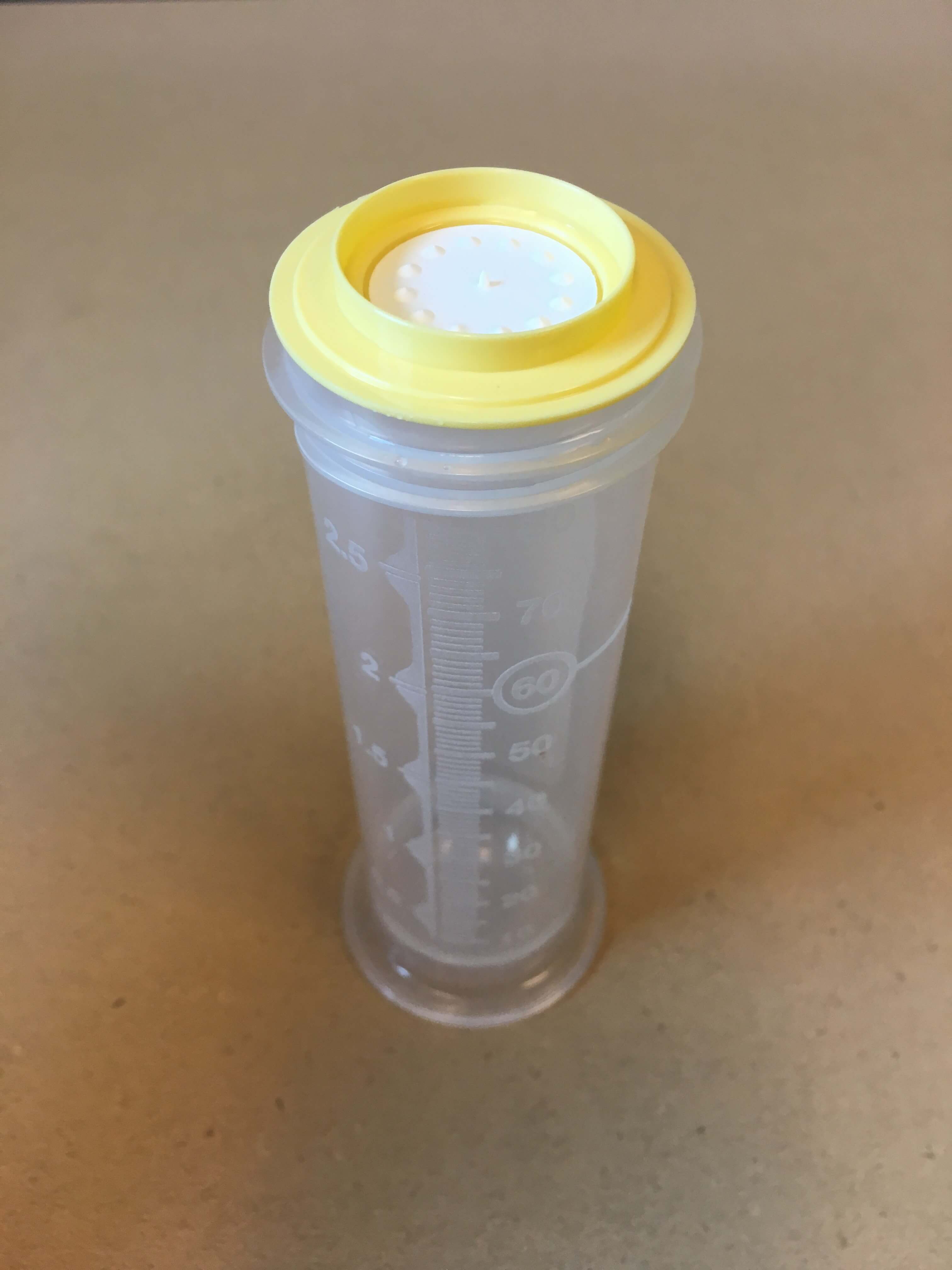 Valve on top of bottle