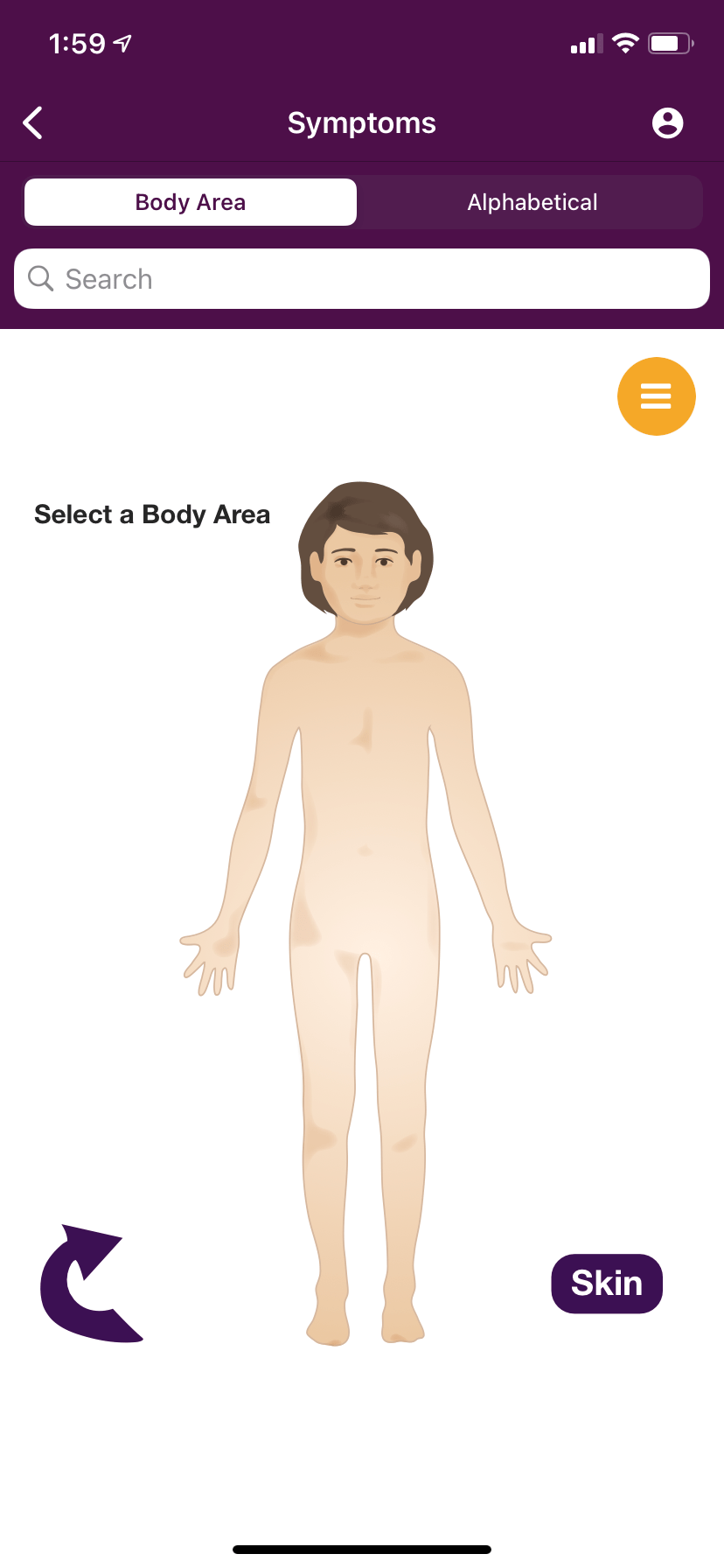 ChildrensPGH App Symptoms