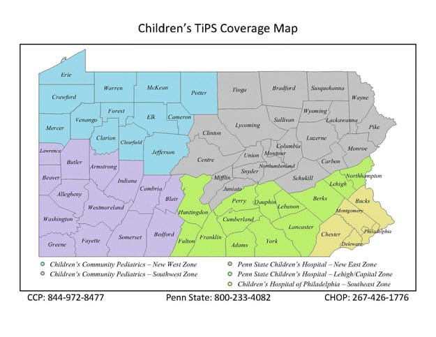 Children's TiPS Coverage Map