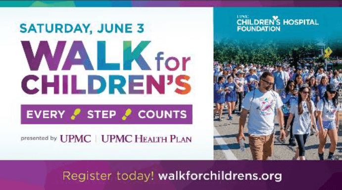 Saturday June 3 Walk for Children's Every Step Counts