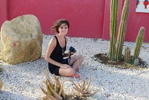 Action shot of me photographing in Aruba after my lesson with a professional photographer