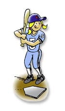 Injury Prevention Baseball and Softball cartoon