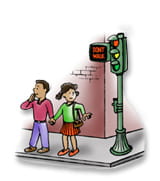 Injury Prevention Street Safety cartoon