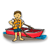 Injury Prevention boating and life jacket cartoon