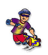 Injury Prevention Skateboard cartoon