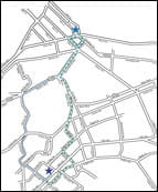 Oakland to Lawrenceville Map