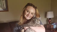 Katelyn Dougherty holding her cat