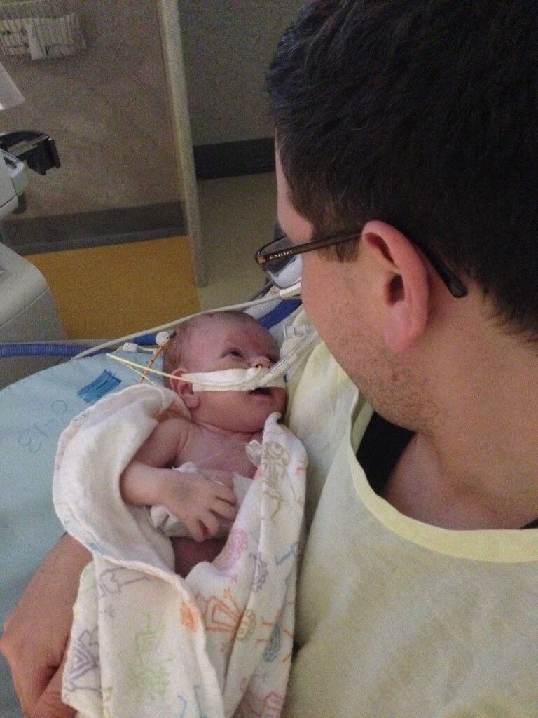 Ella Weisbord as a newborn