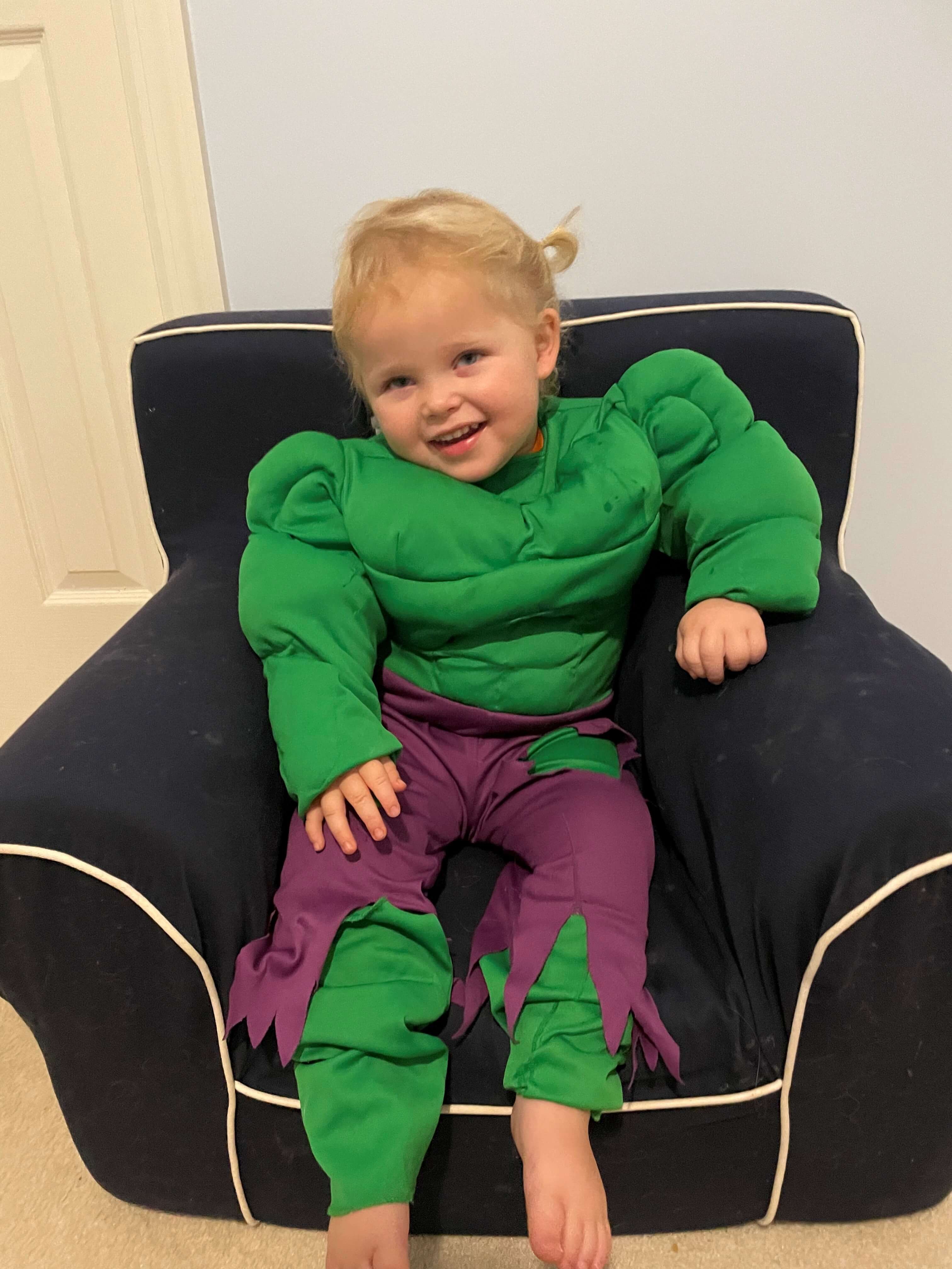 Brie dressed up as the Hulk