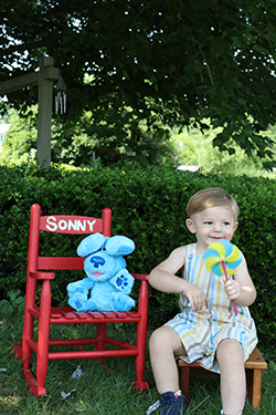 Sonny Staniscia licking a lollipop