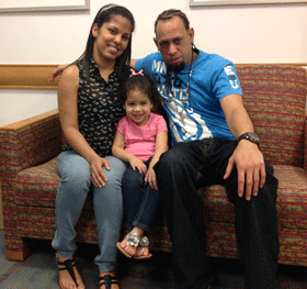  Naldyshka's  father, Arnaldo, was a perfect match for a living donor transplant
