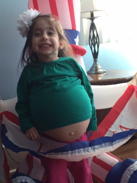 Mia Orecchio before nephrectomy.