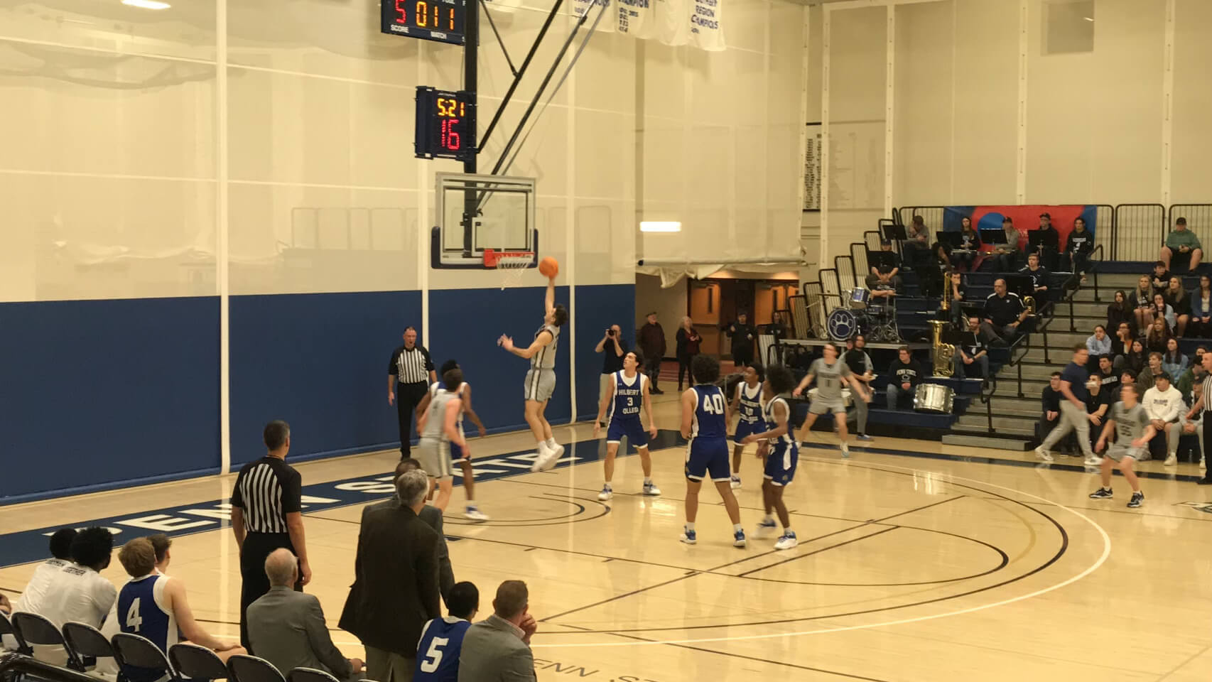 Sam Petrarca playing basketball