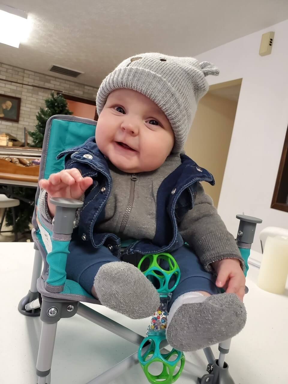 Jaxson Harris in a grey beanie