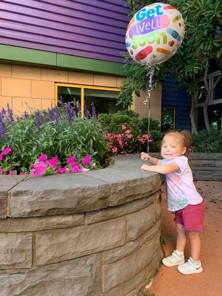 Liliana with a ballon