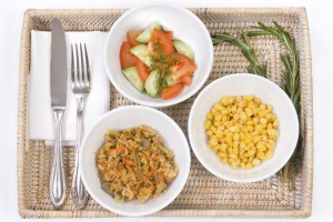 portions of food in bowls