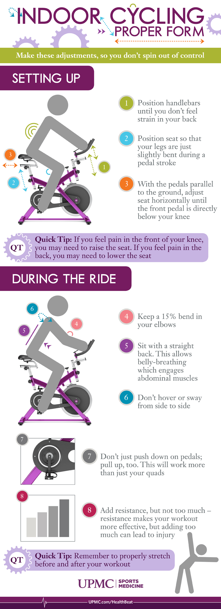 Learn how to set up your indoor cycling bike and maintain proper form during class.
