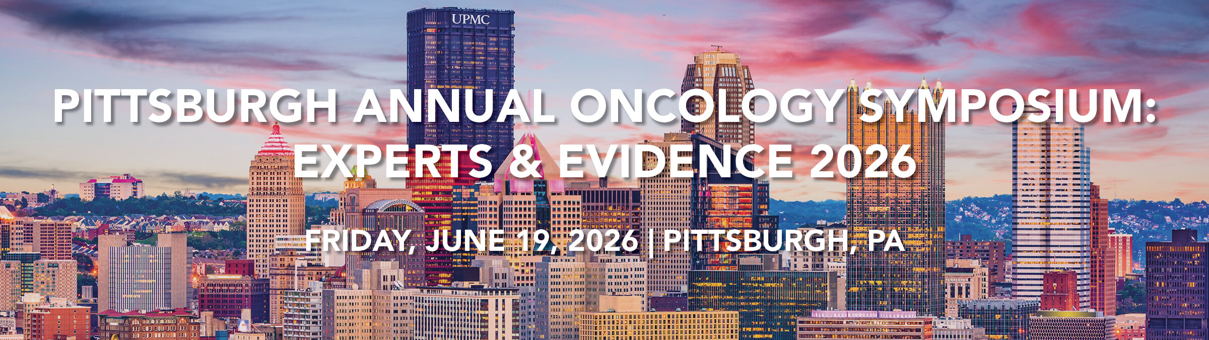 Banner for the Pittsburgh Annual Oncology Symposium.