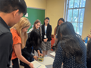 Photo of students doing activity.
