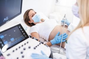 woman getting ultrasound