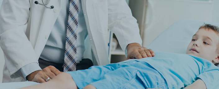 photo of boy at doctor appointment