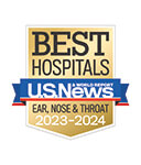 One of the best national hospitals, ranked in ear, nose and throat care by U.S. News and World Report.
