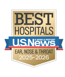 One of the best national hospitals, ranked in ear, nose and throat care by U.S. News and World Report.