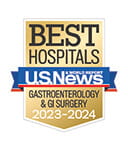 One of the best national hospitals, ranked in gastroenterology and GI surgery by U.S. News and World Report.