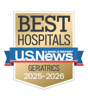 One of the best national hospitals, ranked in geriatrics by U.S. News and World Report.
