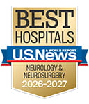 One of the best national hospitals, ranked in neurology and neurosurgery by U.S. News and World Report.