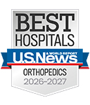 One of the best national hospitals, ranked in orthopedics by U.S. News and World Report.