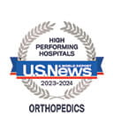 One of the best national hospitals, ranked in orthopedics by U.S. News and World Report.