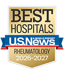 One of the best national hospitals, ranked in rheumatology by U.S. News and World Report.