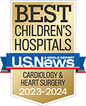 One of the best children's hospitals, ranked in cardiology and heart surgery by U.S. News and World Report.